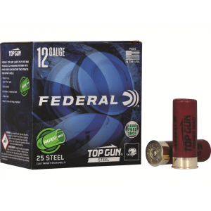 eral Top Gun Paper Wad 12 Gauge 2-3/4 #7-1/2 Steel Shot 1 Oz Box Of 25 Ammo
