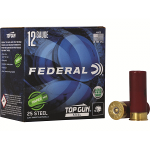 eral Top Gun Paper Wad 12 Gauge 2-3/4 #7-1/2 Steel Shot 1 Oz Box Of 25 Ammo