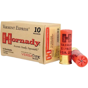 Hornady Varmint Express 12 Gauge Ammo 2-3/4" #4 Buckshot 24 Pellets Box of 10