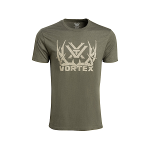 VORTEX OPTICS Men's Full-Tine Short Sleeve Crew Neck T Shirt Military Heather XL