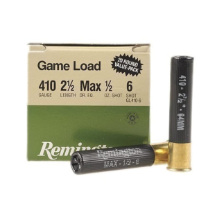 REMINGTON Game Load 410 Ammo 2-1/2" #6 Lead Shot 1/2 Oz Box Of 20