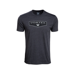 VORTEX OPTICS Men's Shield Short Sleeve Crew Neck T Shirt Charcoal Heather 2XL