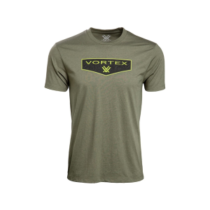 VORTEX OPTICS Men's Shield Short Sleeve Crew Neck T Shirt Military Heather 2XL