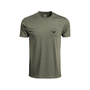 VORTEX OPTICS Men's Salute Short Sleeve Crew Neck T Shirt Military Heather Medium