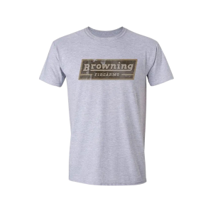 Browning Men's Classic Firearms Short Sleeve Crew Neck T Shirt Sport Gray XL - Browning