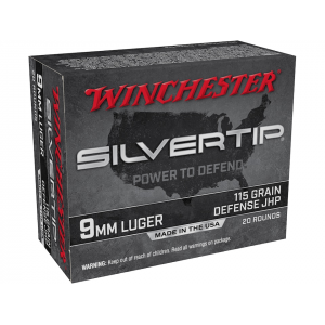 chester Silvertip Defense 9mm Luger 115 Grain Winchester Silvertip Jacketed Hollow Point Box Of 20 Ammo