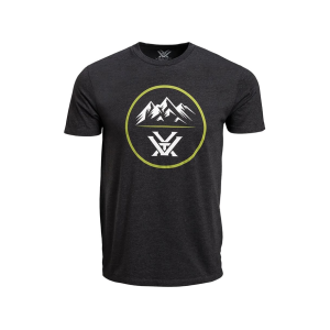 VORTEX OPTICS Men's Three Peaks Short Sleeve Crew Neck T Shirt Black Large