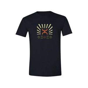 Hooey Men's Rays Short Sleeve Crew Neck T Shirt Black Medium - Hooey
