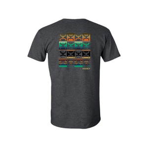 Hooey Men's Checkered Short Sleeve Crew Neck T Shirt Dark Heather XL - Hooey