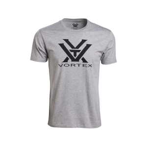 VORTEX OPTICS Men's Core Logo Short Sleeve Crew Neck T Shirt Gray Heather 2XL