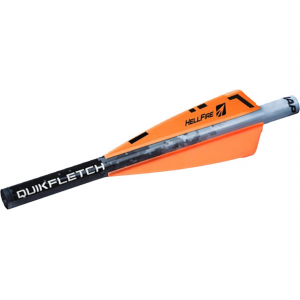 NAP Quickfletch Hellfire 3" Crossbow Bolt Fletching System White and Orange 6PK