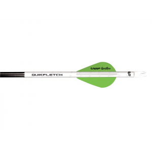 NAP Quikfletch Quikspin Vane 2" Green, White, and Green Arrow Fletching System 6PK