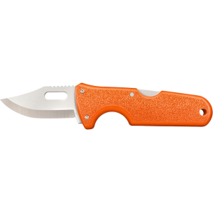 Cold Steel Click N Cut Hunter Fixed Blade Knife 2.5" Drop Point 420J2 Polished Blade Griv-Ex Handle Orange