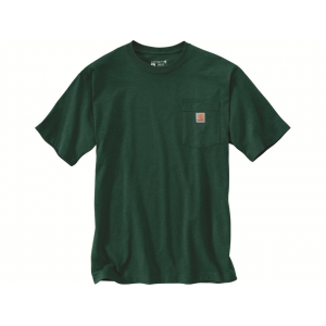 CARHARTT Men's K87 Loose Fit Heavyweight Short Sleeve Crew Neck Pocket T Shirt North Woods Heather Medium