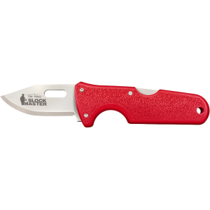 Cold Steel Slock Master Skinner Click N Cut Fixed Blade Knife 2.5" Clip Point 420J2 Polished Blade Griv-Ex Handle Black - Cold Steel