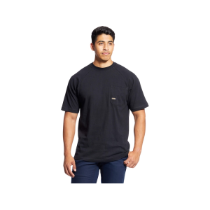 ARIAT Men's Rebar Cotton Strong Short Sleeve Crew Neck T Shirt Black XL