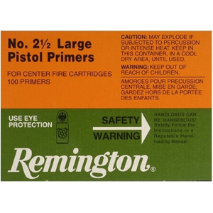 Remington Large Pistol Primers #2-1/2 Case of 5000 (5 Boxes of 1000) - Remington