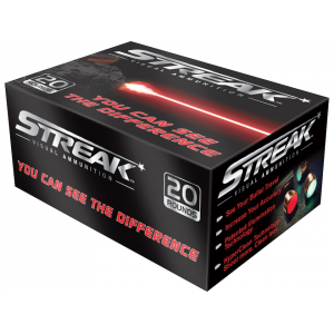 o Inc. Streak Visual 380 ACP 90 Grain Red Cold Tracer Jacketed Hollow Point Box Of 20 Ammo