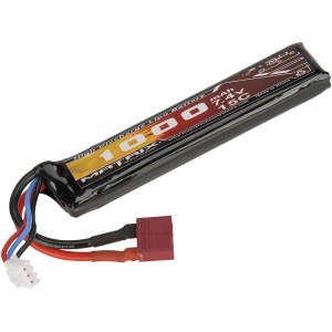 Matrix High Performance Airsoft 7.4 Volt Stick Lithium Battery 1000mAh 15C Deans & Short Wire
