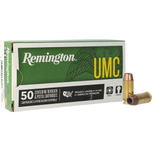 Remington UMC 40 S&W Ammo 180 Grain Jacketed Hollow Point Case of 500 (10 Boxes of 50) - Remington