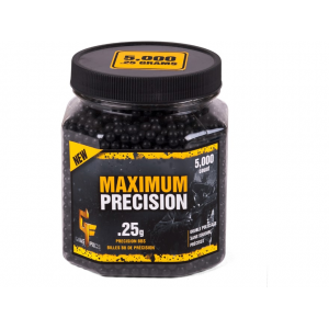 Game Face Maximum Precision 6mm Airsoft BBs .25 Gram Black 5000PK - Game Face