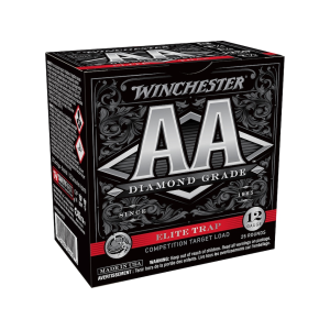 Winchester AA Diamond Grade Elite Trap 12 Gauge Ammo 2-3/4 #7-1/2 Lead Shot 1-1/8 Oz Box Of 25 chester AA Diamond Grade Elite Trap 12 Gauge 2-3/4 #7-1/2 Lead Shot 1-1/8 Oz Box Of 25 Ammo