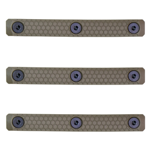 Slate Black Industries M-LOK 3-Slot Rail Cover Polymer Flat Dark Earth 3PK - Slate Black Industries