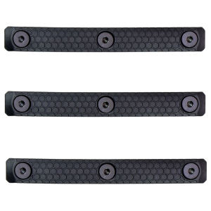 Slate Black Industries M-LOK 3-Slot Rail Cover Polymer Black 3PK - Slate Black Industries