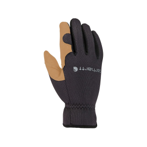 Carhartt Men's High Dexterity Open Cuff Work Gloves Black/Barley Medium