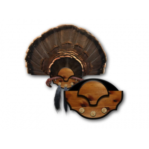 Mountain Mike's Beard Master Turkey Fan Mounting Plaque Polymer Wood Grain - Mountain Mike's