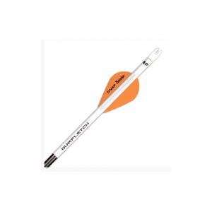 NAP Quickfletch Twister 2" 4 Vane Arrow Fletching System White and Orange 6PK - Nap