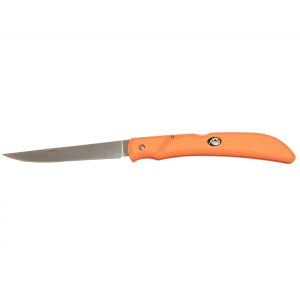 Outdoor Edge Field-Bone Pocket Knife 5" Drop Point 440 Satin Blade Zytel Handle Orange - Outdoor Edge