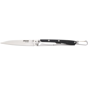 Bear & Son Minimal Pocket Knife 3.25" Modified Drop Point 440HC Satin Blade G-10 Handle Black - Bear & Son