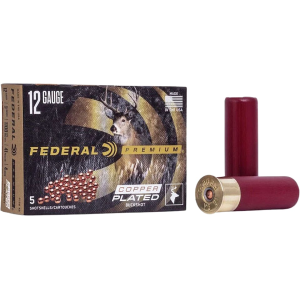 Federal Premium Vital-Shok 12 Gauge Ammo 3" #4 Buckshot 41 Pellets Box of 5