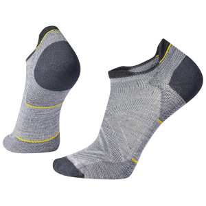 SMARTWOOL Men's Run Zero Cushion Low Ankle Socks Light Gray Large
