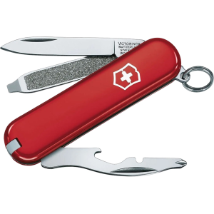 Victorinox Swiss Army Rally Pocket Knife Drop Point Stainless Steel Polished Blade ABS Polymer Handle Red - Victorinox Swiss Army
