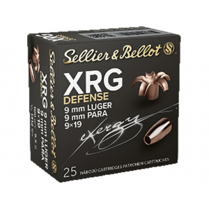 lier & Bellot XRG Defense 9mm Luger 100 Grain Solid Hollow Point Lead Free Box Of 25 Ammo