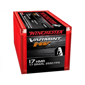 Winchester Varmint HV 17 Hornady Magnum Rimfire (HMR) Ammo 17 Grain Hornady V-Max Polymer Tip Box of 50