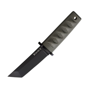 Cold Steel Kyoto II Fixed Blade Knife 3.38" Tanto Point 8Cr13MoV Black Blade Kray-Ex Handle OD Green - Cold Steel