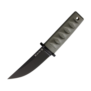 Cold Steel Kyoto II Fixed Blade Knife 3.38" Drop Point 8Cr13MoV Black Blade Kray-Ex Handle OD Green - Cold Steel