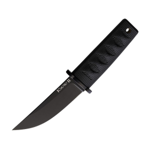 Cold Steel Kyoto II Fixed Blade Knife 3.38" Drop Point 8Cr13MoV Black Blade Kray-Ex Handle Black - Cold Steel