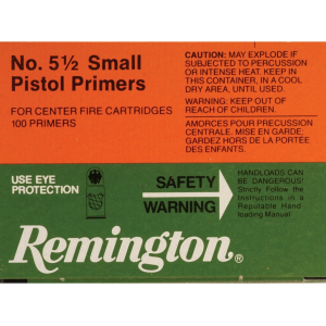 REMINGTON Small Pistol Primers #5-1/2 Case of 5000 (5 Boxes of 1000)