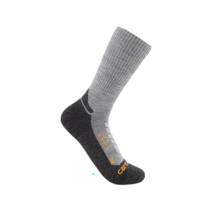 Carhartt Men's Midweight Trail Crew Socks Granite Heather Large