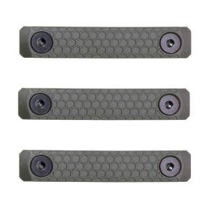 Slate Black Industries M-LOK 2-Slot Rail Cover Polymer Olive Drab Green 3PK