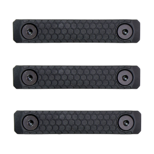Slate Black Industries M-LOK 2-Slot Rail Cover Polymer Black 3PK - Slate Black Industries