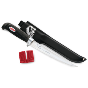 Rapala Soft Grip Fillet Knife 6" Clip Point Stainless Steel Blade Thermoplastic Handle Black - Rapala