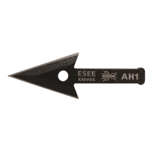ESEE Knives Arrowhead Fixed Blade Knife 1" Spear Point 1095 Black Powder Coat Blade 1095 Handle Black - Esee Knives