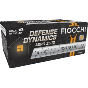Fiocchi Defense Dynamics Low Recoil 12 Gauge Rifled Slug 2-3/4 1oz Box Of 10 cchi Defense Dynamics Low Recoil 12 Gauge Rifled Slug 2-3/4 1oz Box Of 10 Ammo