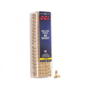 CCI 22 Short Ammo 27 Grain Plated Hollow Point Box Of 100