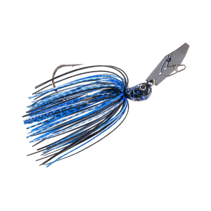 Z-Man Chatterbait Jackhammer Bladed Jig Black/Blue 1/2 oz - Z-Man